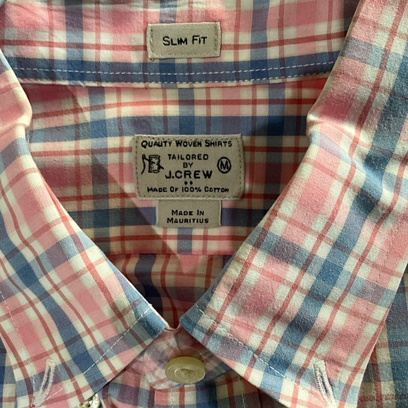 J. Crew - Medium slim fit - plaid shirt in pink and blue - Picture 4 of 4